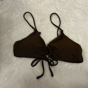 Brown bikini top